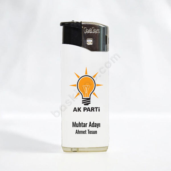 Ak Parti Promosyon Çakmak Baskılı online tasarla