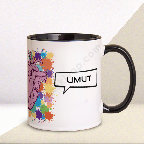 Aklım Unut Kalbim Umut Baskılı Kupa online tasarla