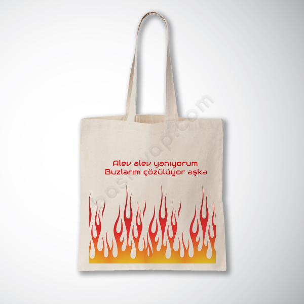 Alev Desenli Çanta online tasarla