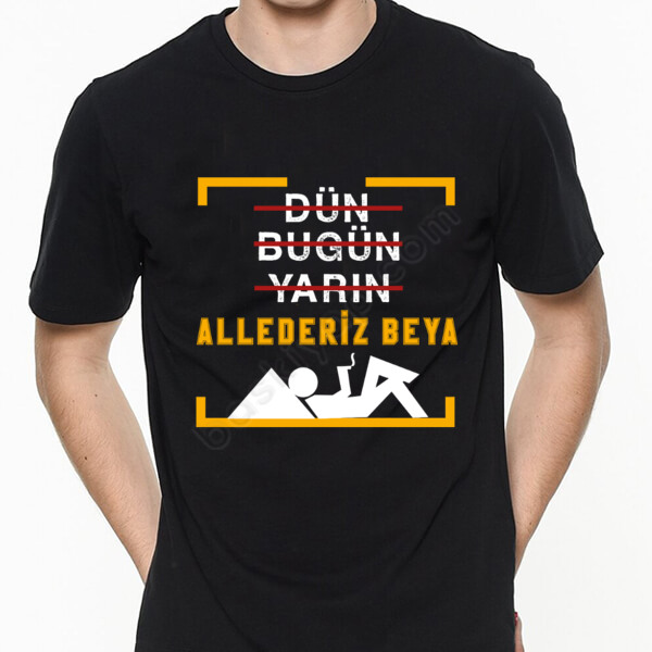 Allederiz Beya Tasarımlı Tişört online tasarla