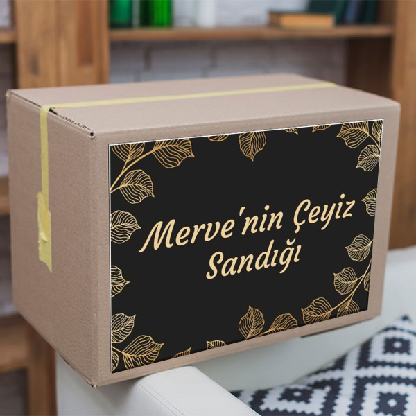 Altın Yapraklı Etiket online tasarla