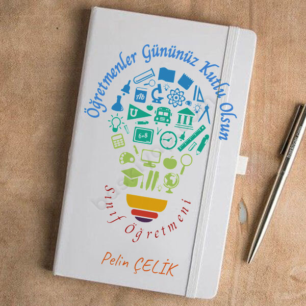 Ampul Tasarımlı Sınıf Öğretmeni Ajanda online tasarla