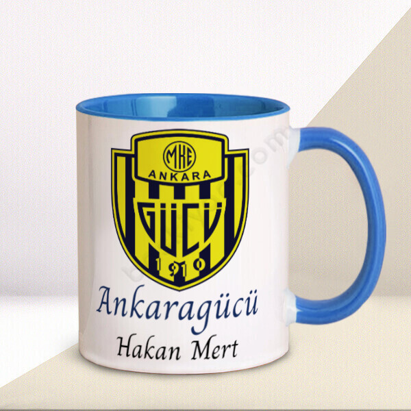 Ankaragücü Tasarımlı Mavi Baskılı Kupa online tasarla