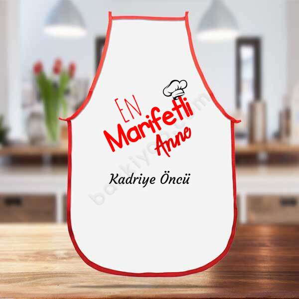 Annelere Özel Beyaz Mutfak Önlüğü online tasarla