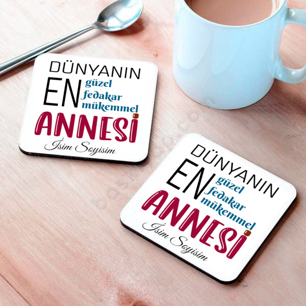 Anneye Özel Bardak Altlığı Tasarımı online tasarla
