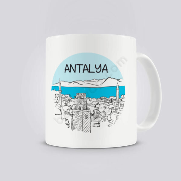 Antalya Tasarımlı Kupa Bardak online tasarla