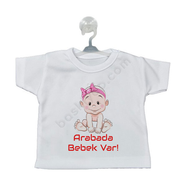 Arabada Bebek Var Tişört Araba Süsü online tasarla