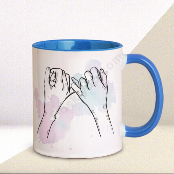 Arkadaşa Özel Tasarımlı Mavi Kupa online tasarla