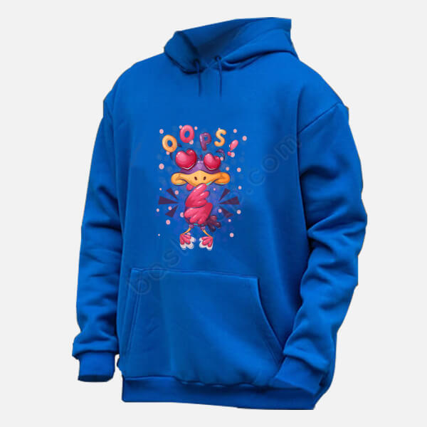 Aşık Ördek Baskılı Renkli Hoodie online tasarla