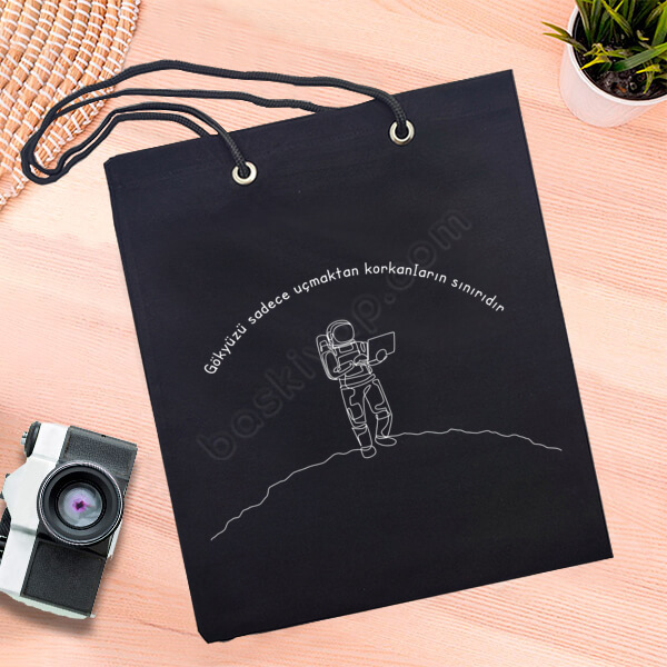 Astronot Desenli Çanta online tasarla