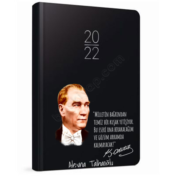 Atatürk Tasarım Kişiye Özel Ajanda online tasarla