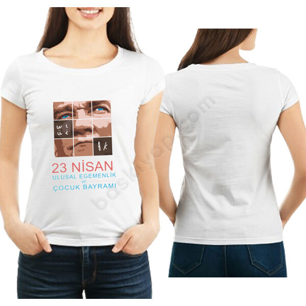Atatürk Ve Çocuklar Tasarım Baskılı Tişört online tasarla