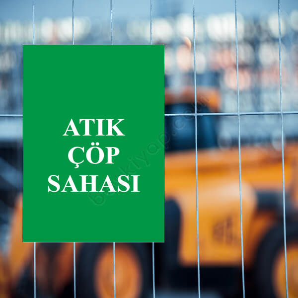 Atık Çöp Saha Levhası online tasarla