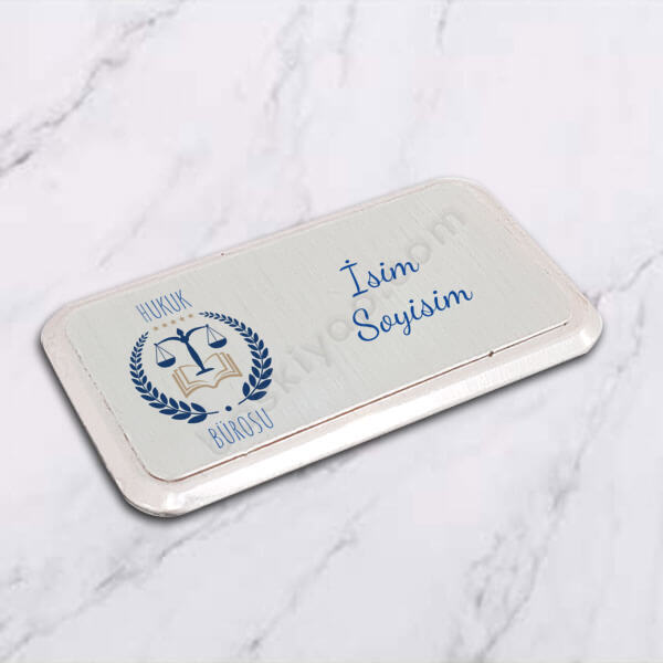 Avukata Özel Yaka İsimliği online tasarla