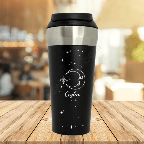 Ay Tasarımlı Çelik Termos online tasarla