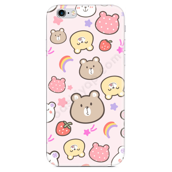 Ayı Ve Çilek Tasarımlı İphone 6 Telefon Kılıfı online tasarla