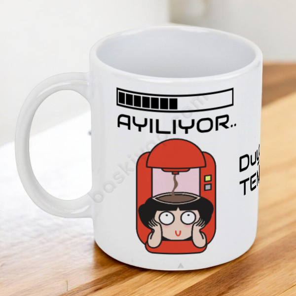 Ayılıyor Tasarımlı Baskılı Kupa online tasarla