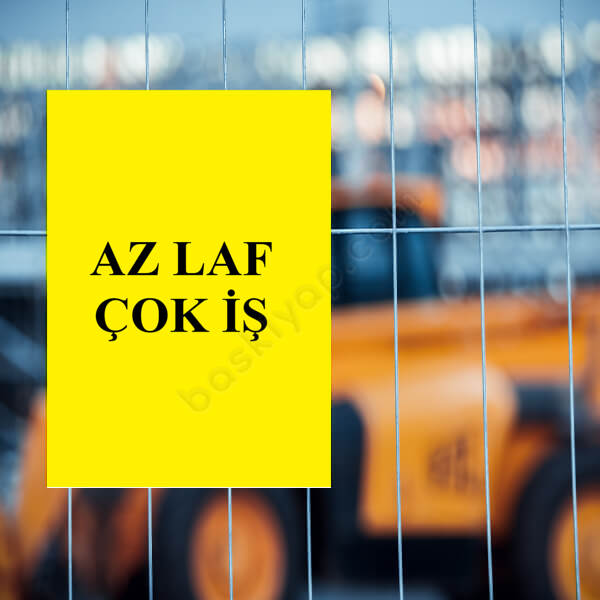 Az Laf Çok İş Levhası online tasarla