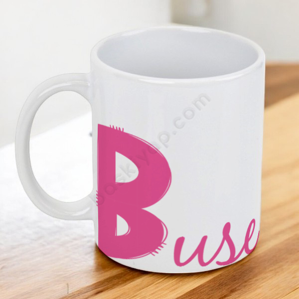 B Harfi Tasarım Kupa online tasarla