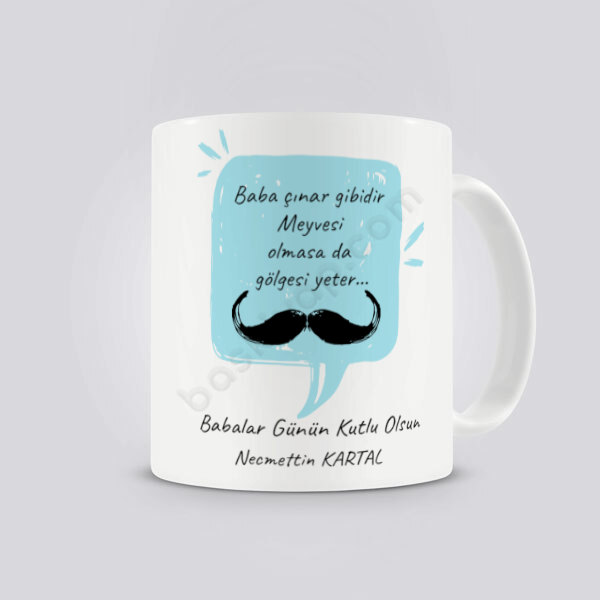 Babalar Günü Diyalog Temalı Kişiye Özel Kupa online tasarla