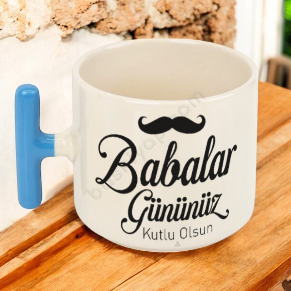 Babalar Günü Mavi T Kupa online tasarla