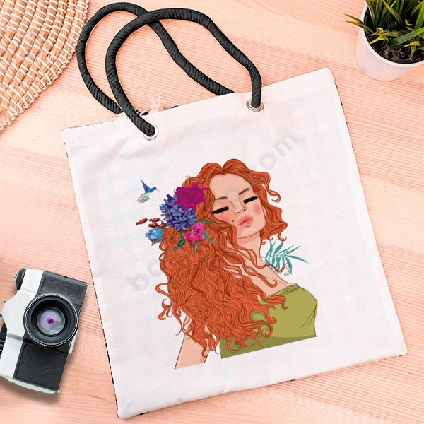 Bahar Kadını 4 Baskılı Bez Çanta online tasarla