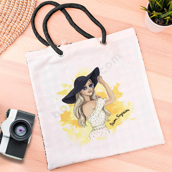 Bahar Kadını 6 Baskılı Bez Çanta online tasarla