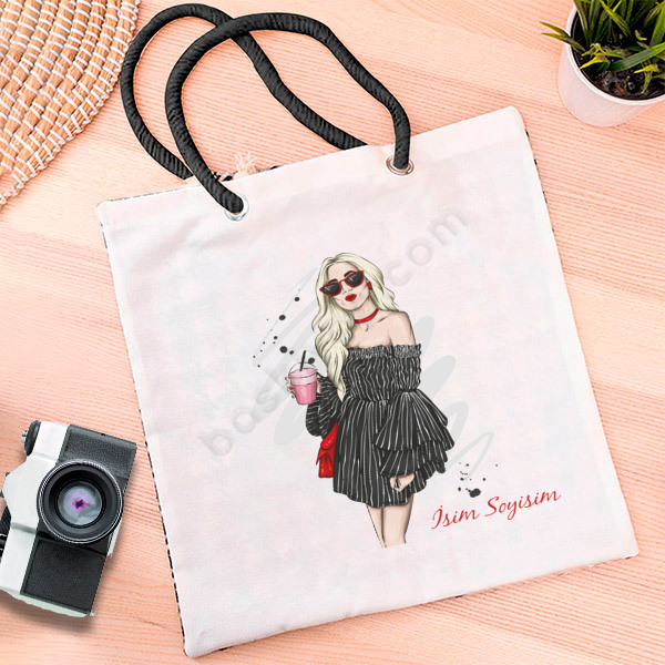 Bahar Kadını 7 Baskılı Bez Çanta online tasarla