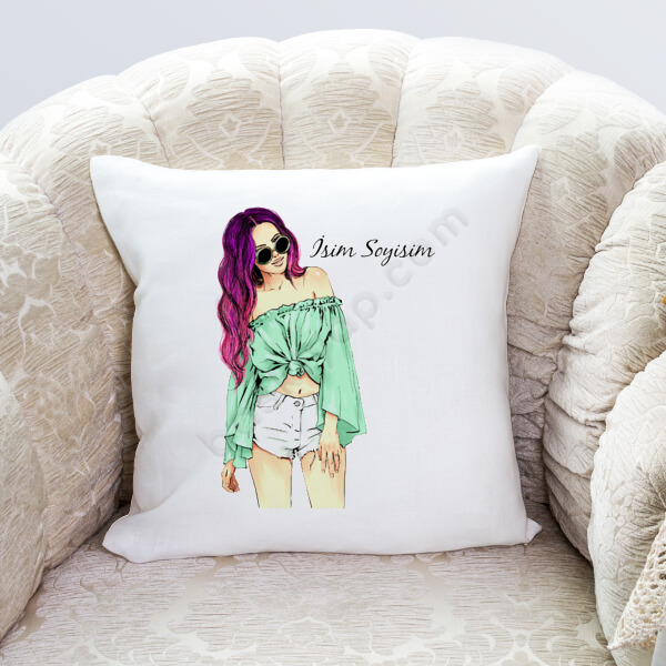 Bahar Kadını 8 Tasarım Yastık online tasarla