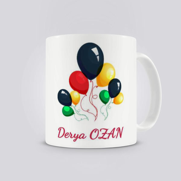 Balonlu Kupa Bardak online tasarla