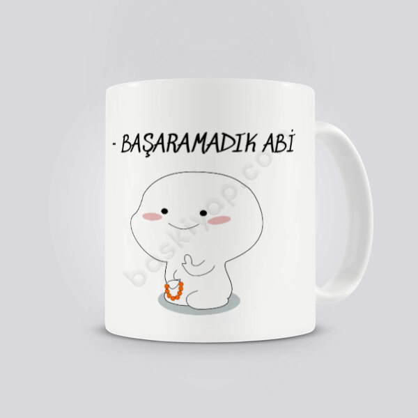 Başaramadık Abi Kendin Tasarla Baskılı Kupa online tasarla