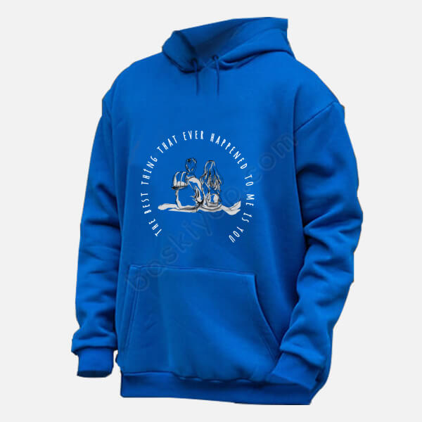 Başıma Gelen En İyi Şey Sensin Bakılı Renkli Hoodie online tasarla