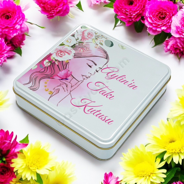 Baskılı Teneke Takı Kutusu Tasarımı online tasarla