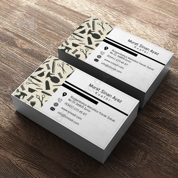 Bayan Kuaför Kartvizit Örneği online tasarla