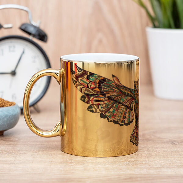 Baykuşlu Gold Kupa Bardak online tasarla