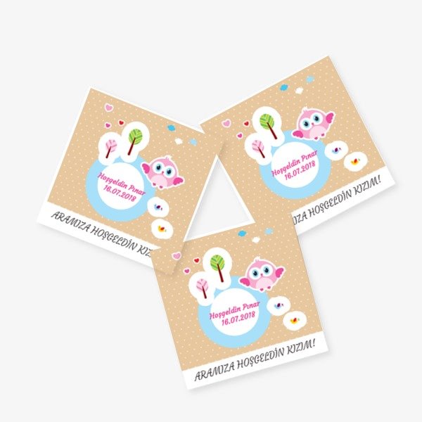 Baykuşlu İsim Alanlı online tasarla