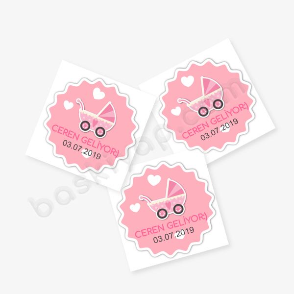 Bebek Arabalı Oval online tasarla