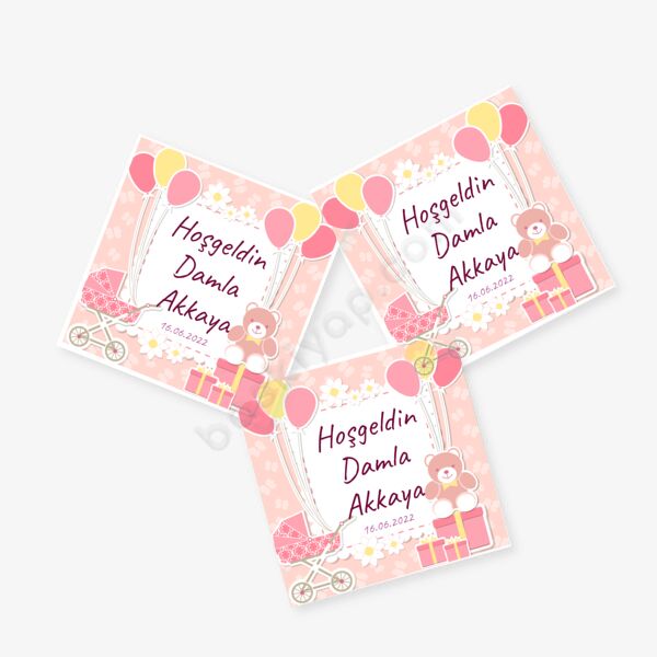 Bebek Eşyaları Tasarımlı Sticker online tasarla