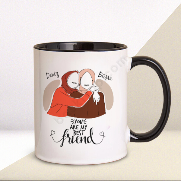 Best Friends Hediye Siyah Kupa Bardak online tasarla