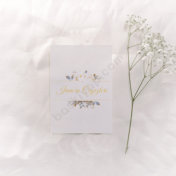 Beyaz Gold Bohça Kartı online tasarla