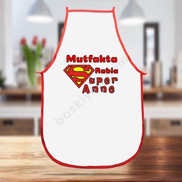 Annelere Özel Beyaz Mutfak Önlüğü online tasarla