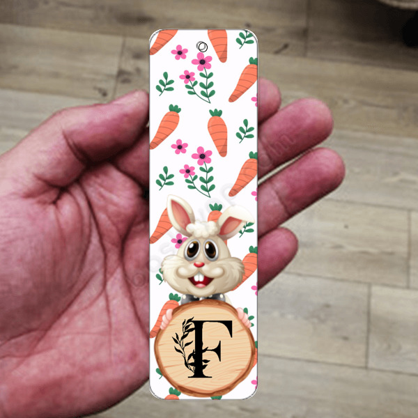 Beyaz Tavşan Tasarımlı Metal Kitap Ayracı online tasarla