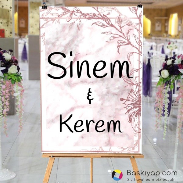 Beyaz Üstü Pembe Çiçekli online tasarla