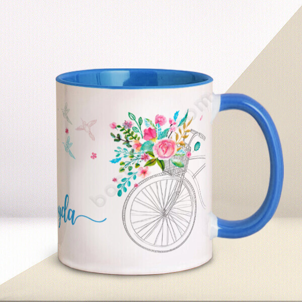 Bisiklet Desen Tasarımlı Kupa online tasarla