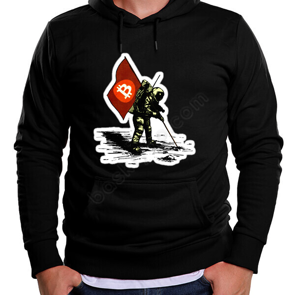 Bitcoin Temalı Baskılı Unisex Hoodie Kapşonlu online tasarla
