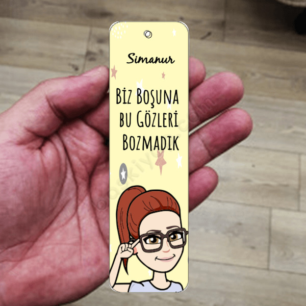 Bitmoji Tasarım Kitap Ayracı online tasarla