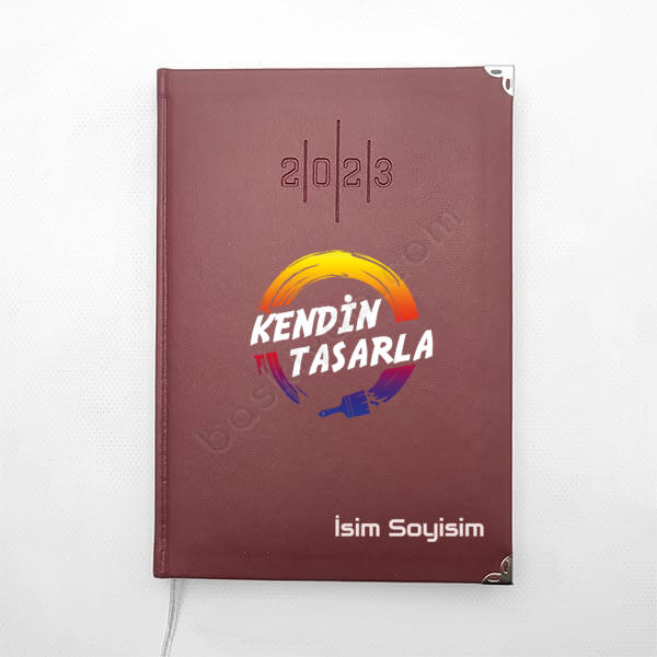 Bordo_2023 Ajanda online tasarla