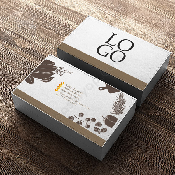 Cafe Baskılı Kartvizit online tasarla