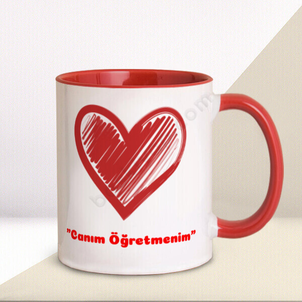 Canım Öğretmenim Tasarımlı Kupa Bardak online tasarla