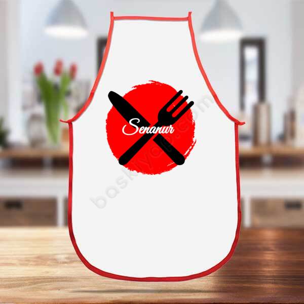 Çatal Bıçak Tasarımlı Mutfak Önlüğü online tasarla